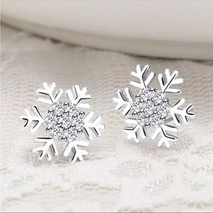 NWT Snowflake silver Earrings